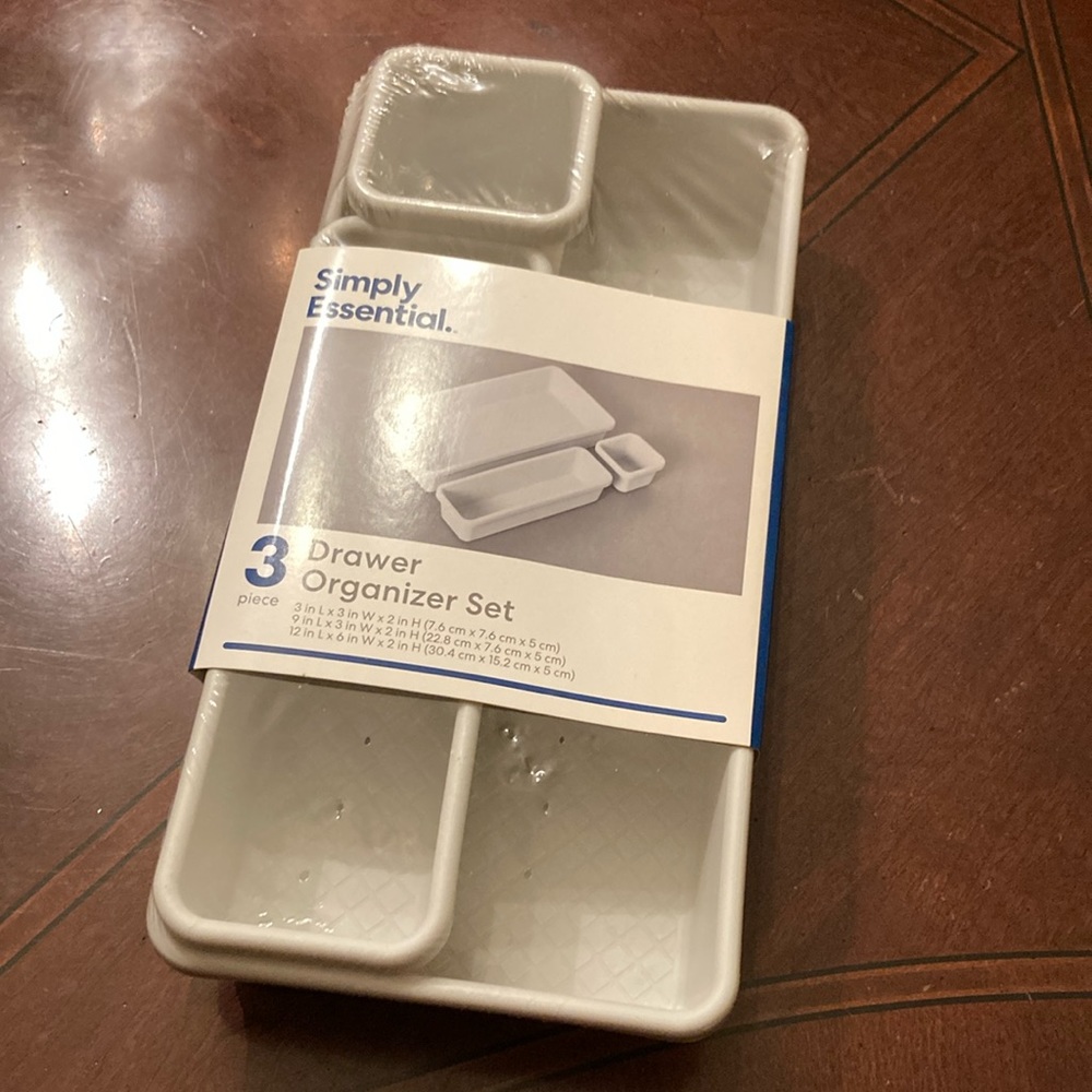 Simply Essential 3 piece drawer organizer set. New in package.
